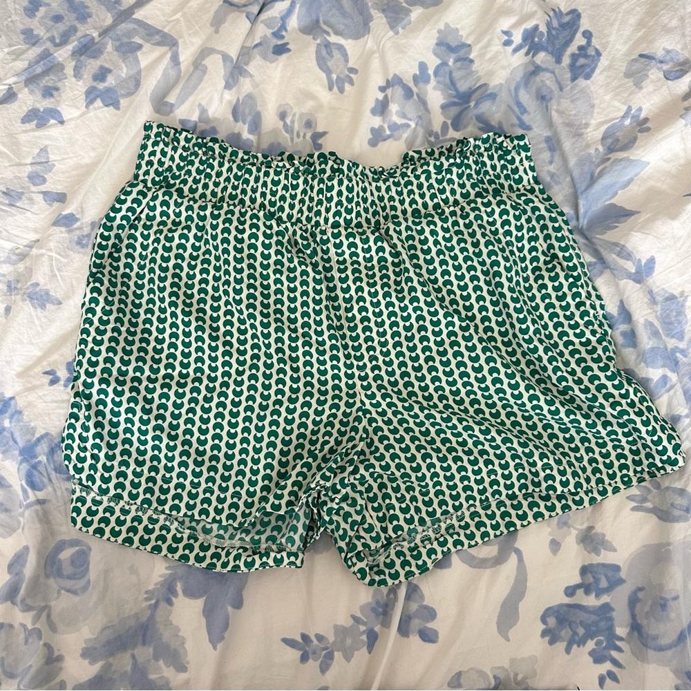 a new day Green Patterned Elastic Waist Athletic Shorts